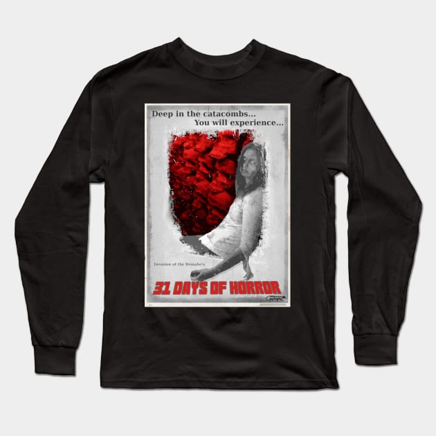 31 Days Catacombs Grey Long Sleeve T-Shirt by Invasion of the Remake